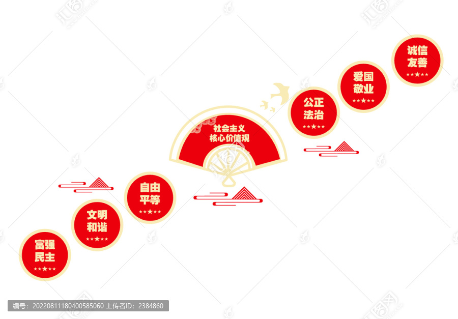 社會(huì)主義核心價(jià)值觀樓梯文化墻