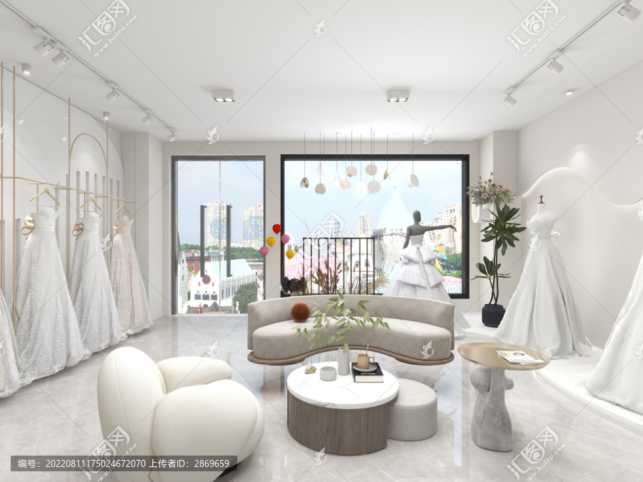 現代婚紗店設計效果圖