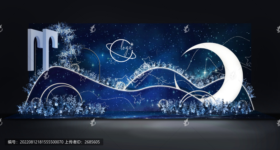 藍(lán)色星空婚禮效果圖