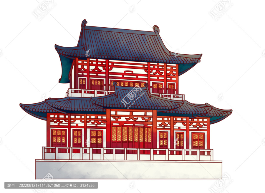 西安地標(biāo)古建筑免摳華清宮