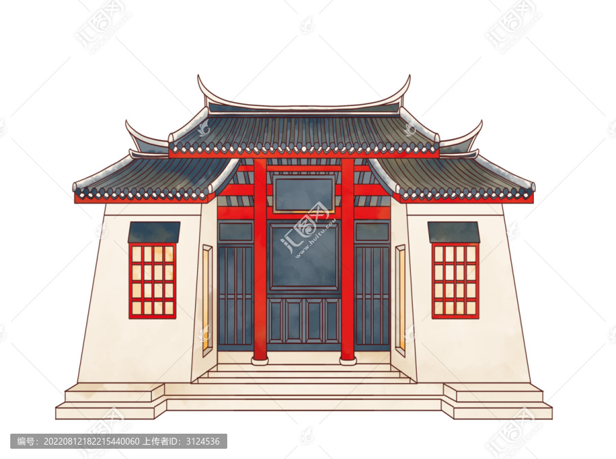 長沙地標(biāo)古建筑元素秋麓書院