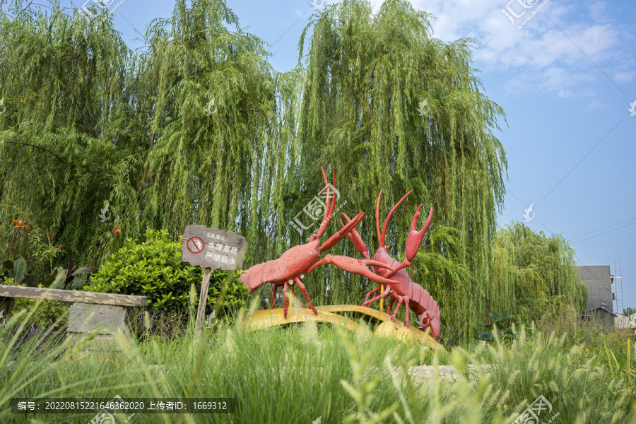 小龙虾养殖基地景观雕塑