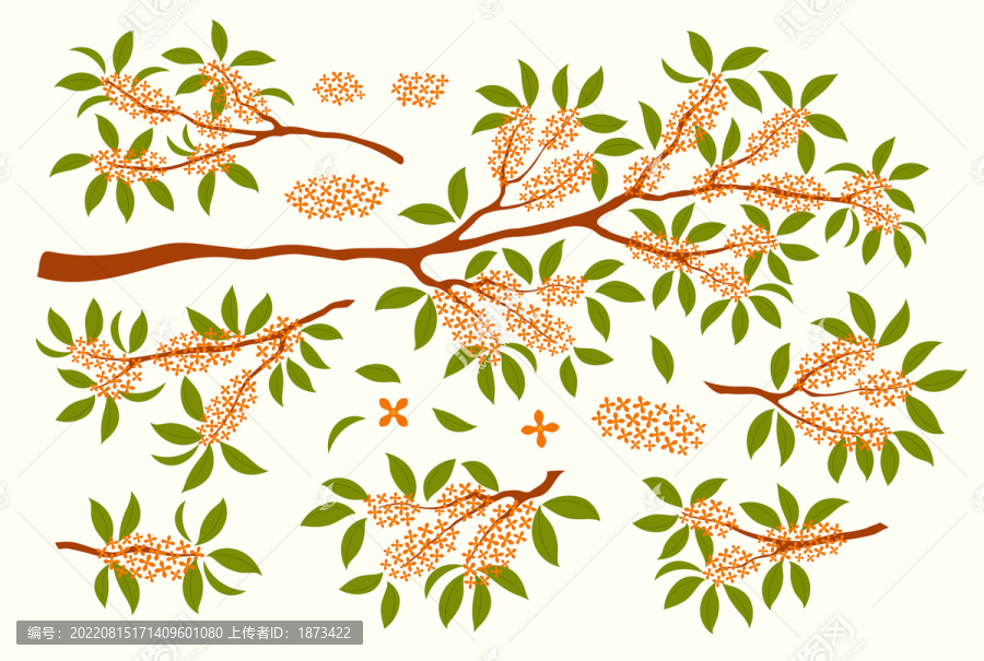 扁平風(fēng)花卉插圖