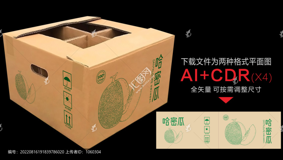 哈密瓜包裝哈密瓜禮盒甜瓜包裝