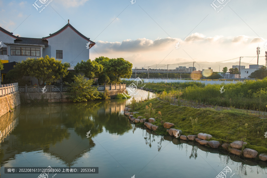 温州龙湾夕阳风光