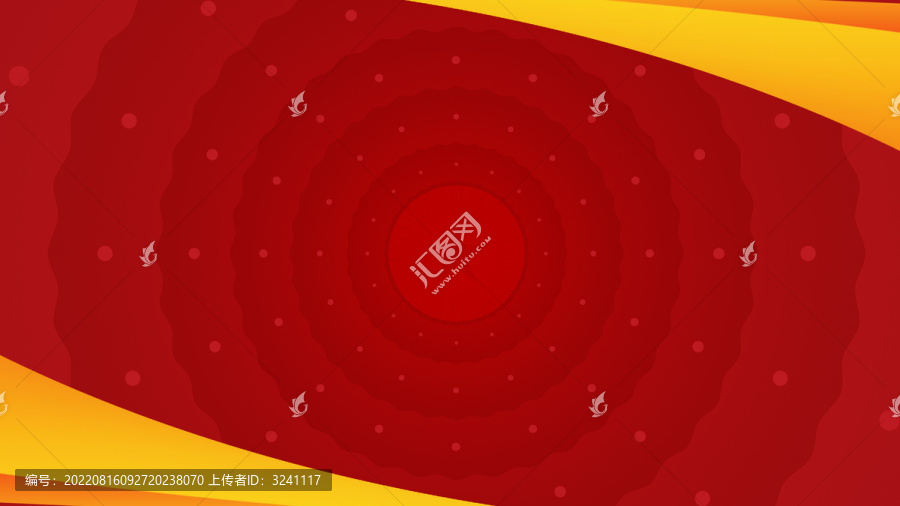 紅色同心圓黃色邊角小標(biāo)題背景