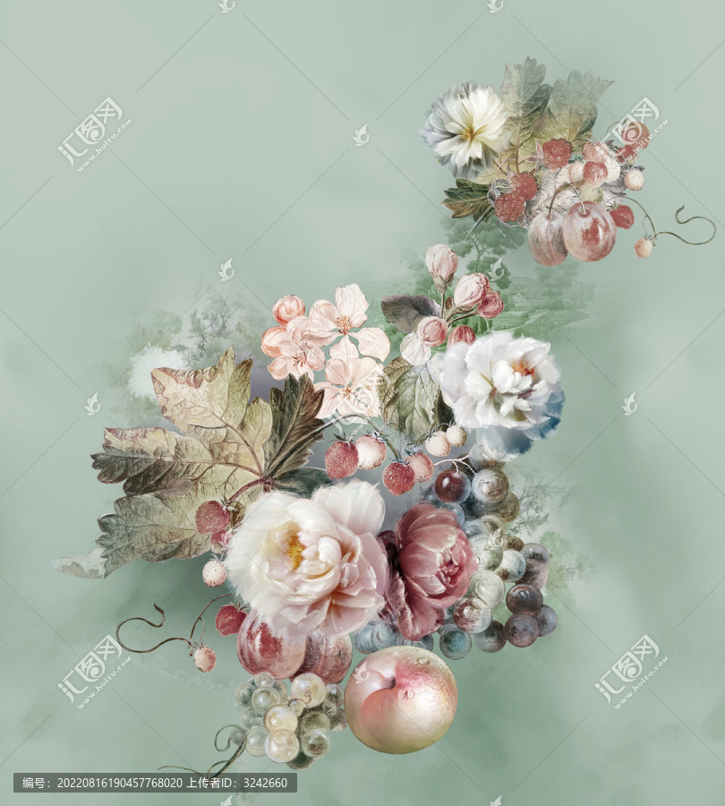 油畫花