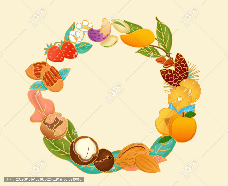 堅(jiān)果果干插畫