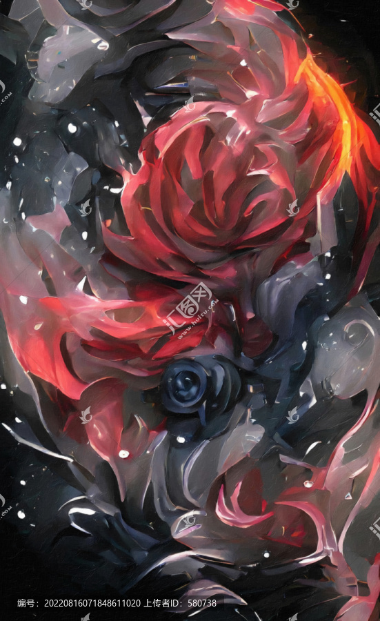 抽象玫瑰玄關