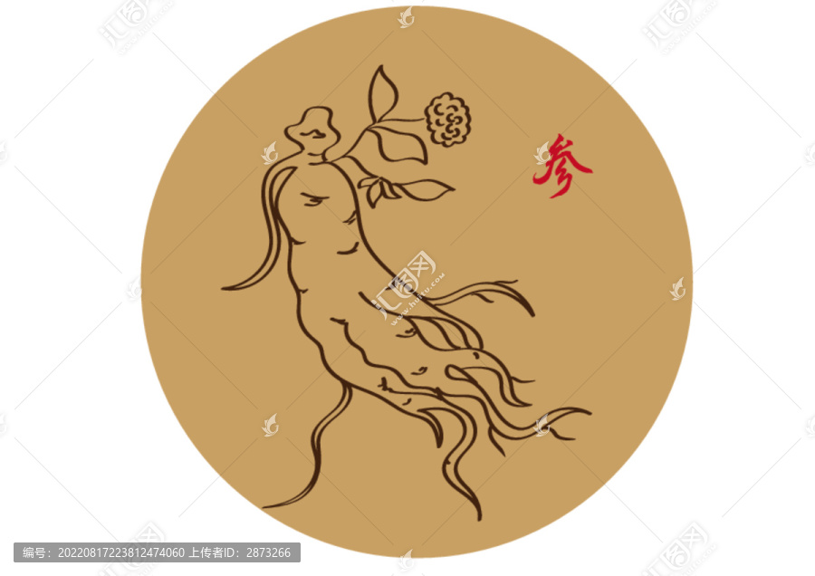 人參線稿