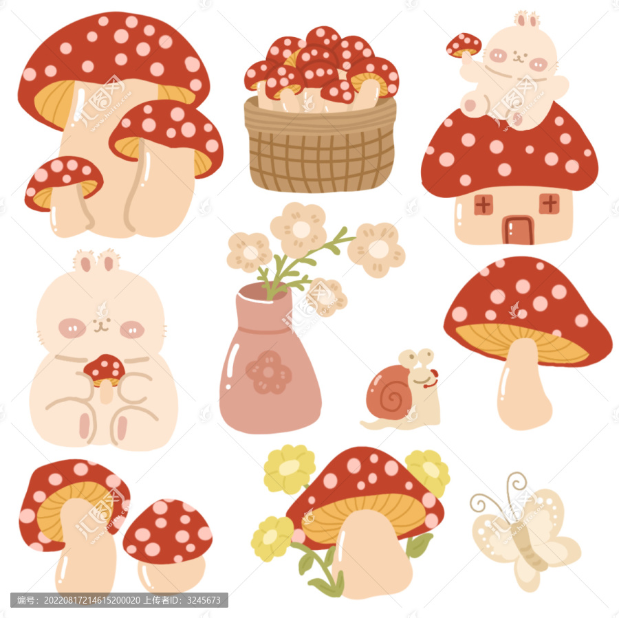 小兔采蘑菇