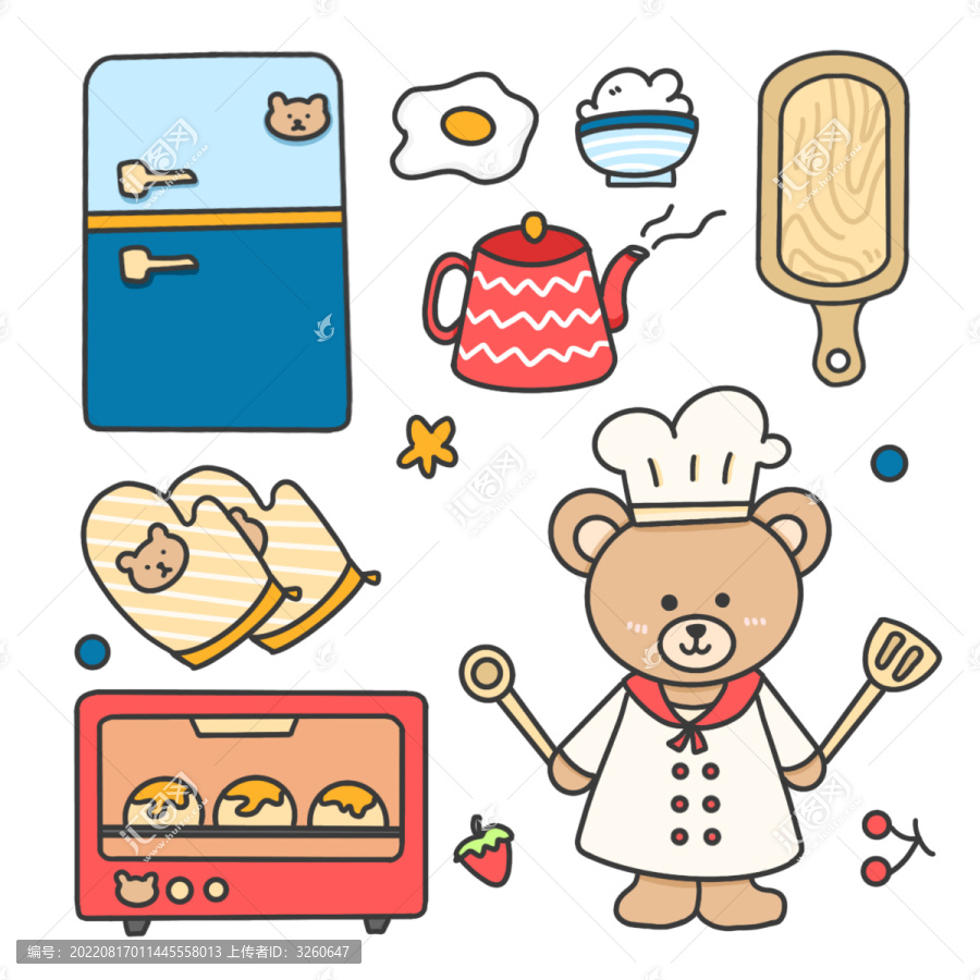 手帳貼紙廚具廚師
