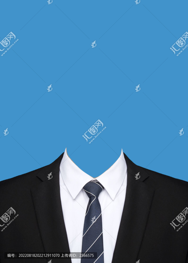 職場黑色西裝證件照超高清