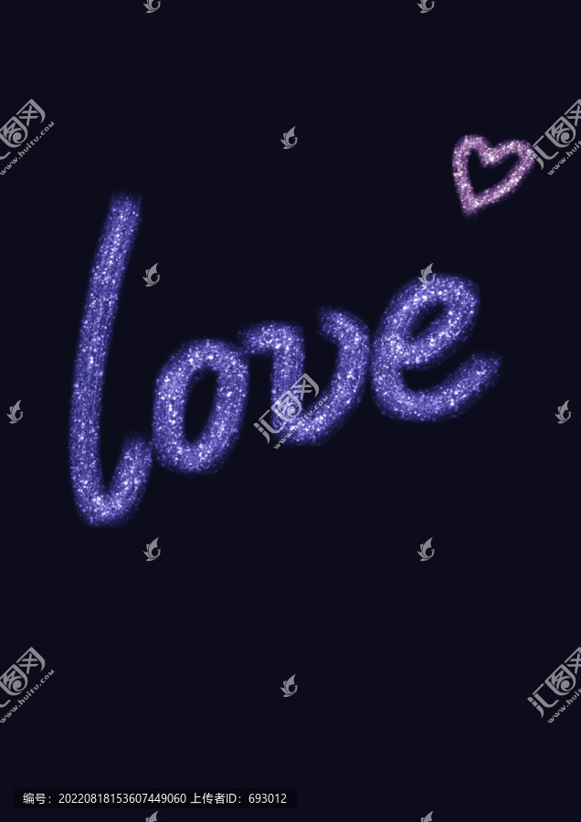 love熒光手寫背景