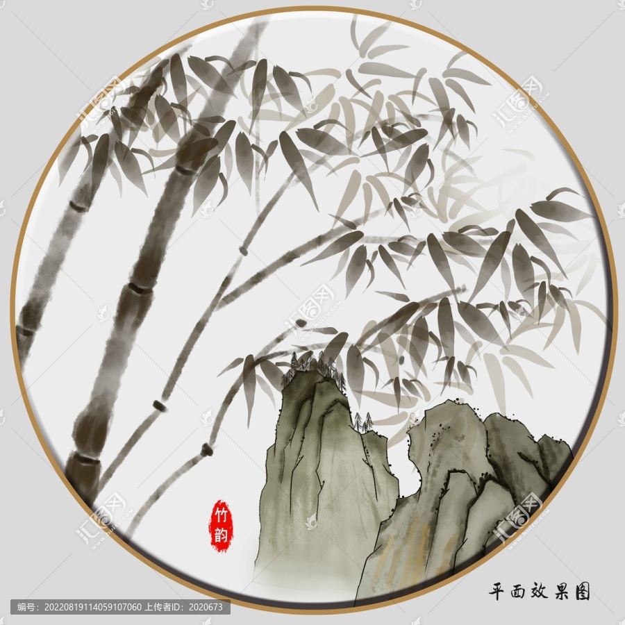 竹子裝飾畫