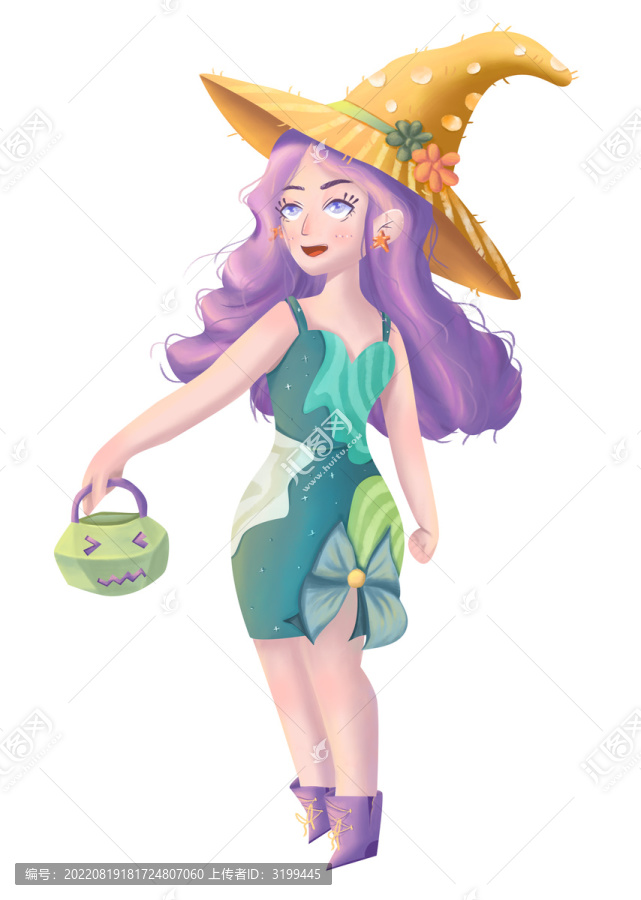 人物女巫素材元素png