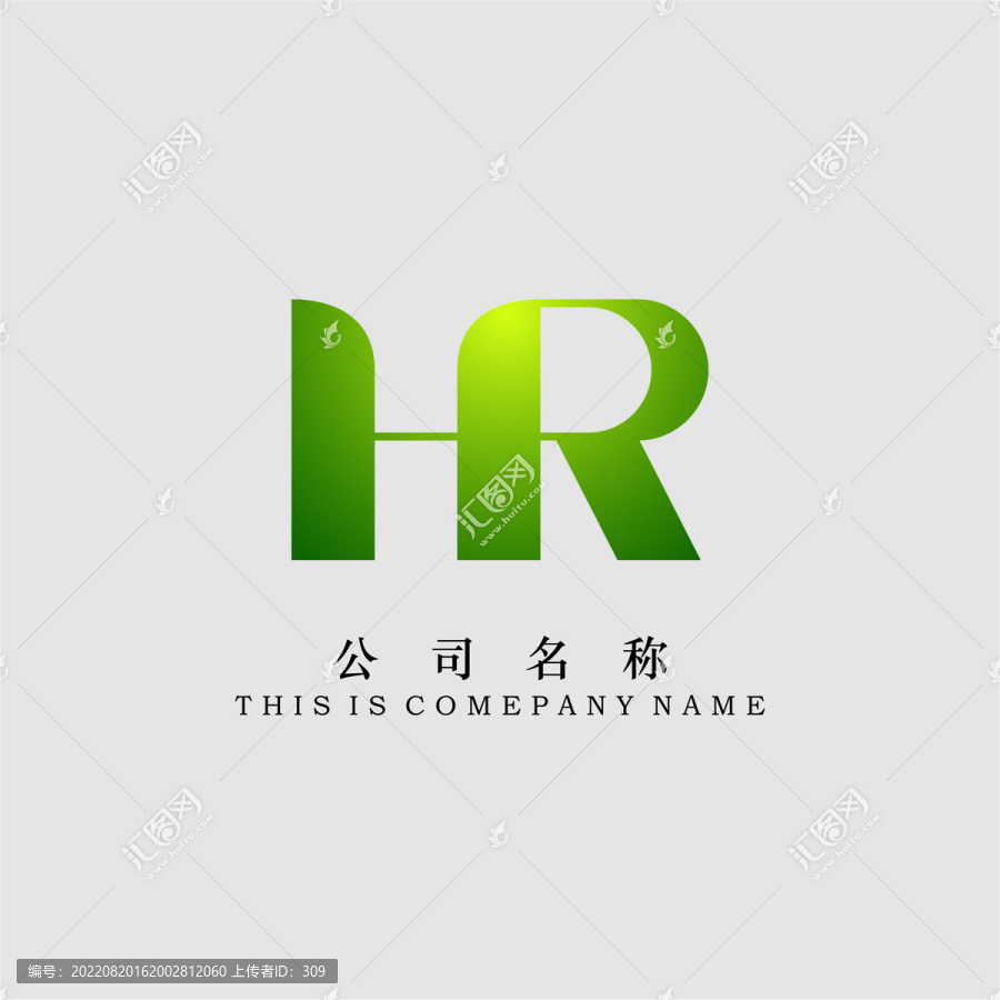 字母HR标志logo