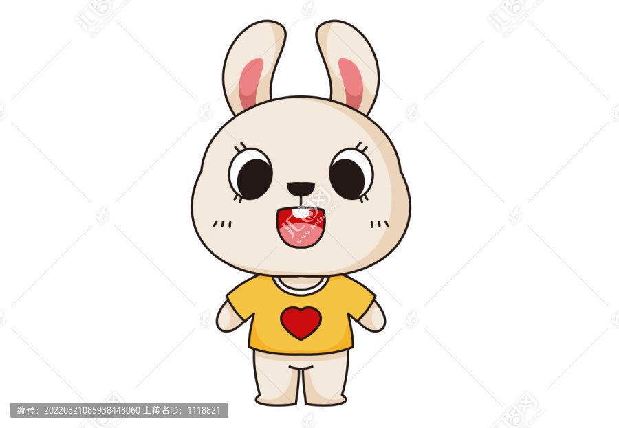 可愛萌小兔卡通形象