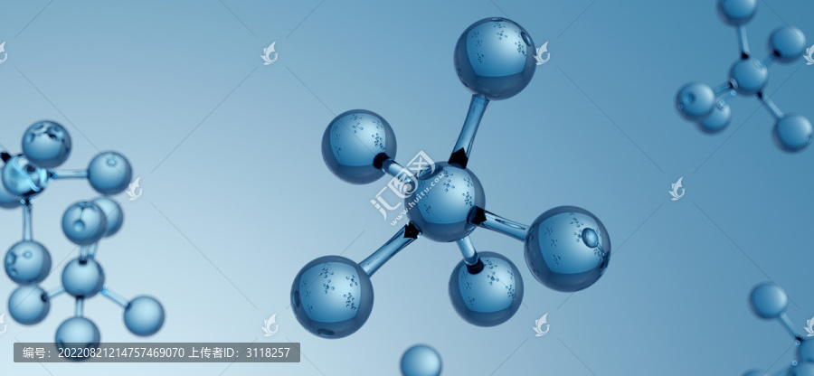 三维渲染氧气分子