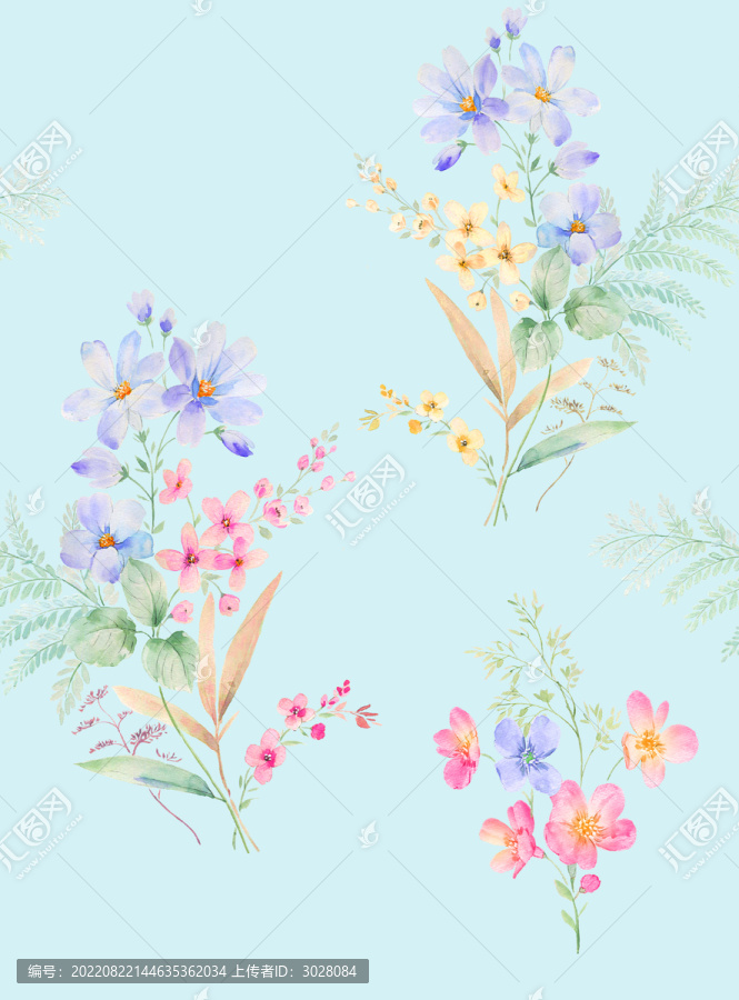 手繪清晰小花