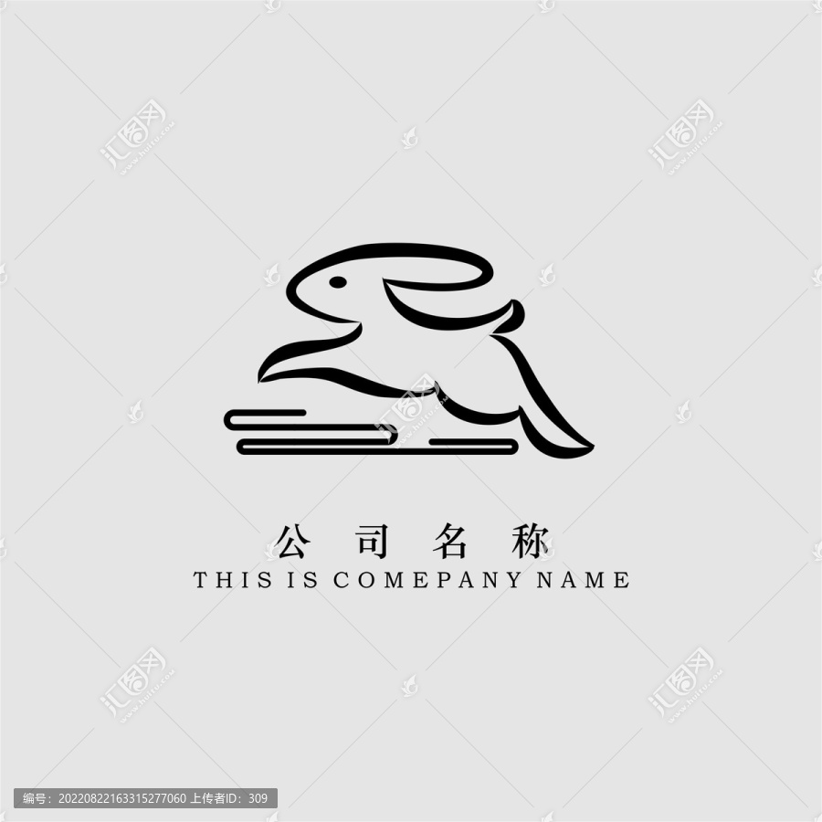 兔子标志logo