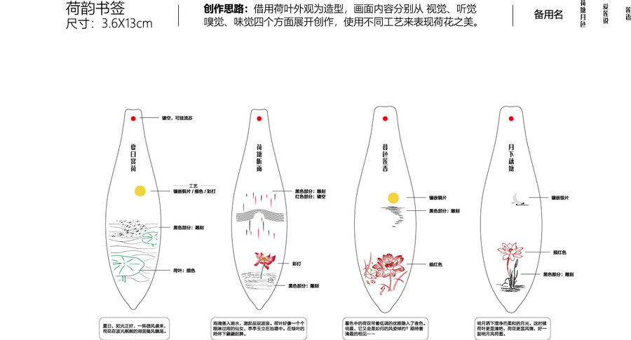 荷花書簽