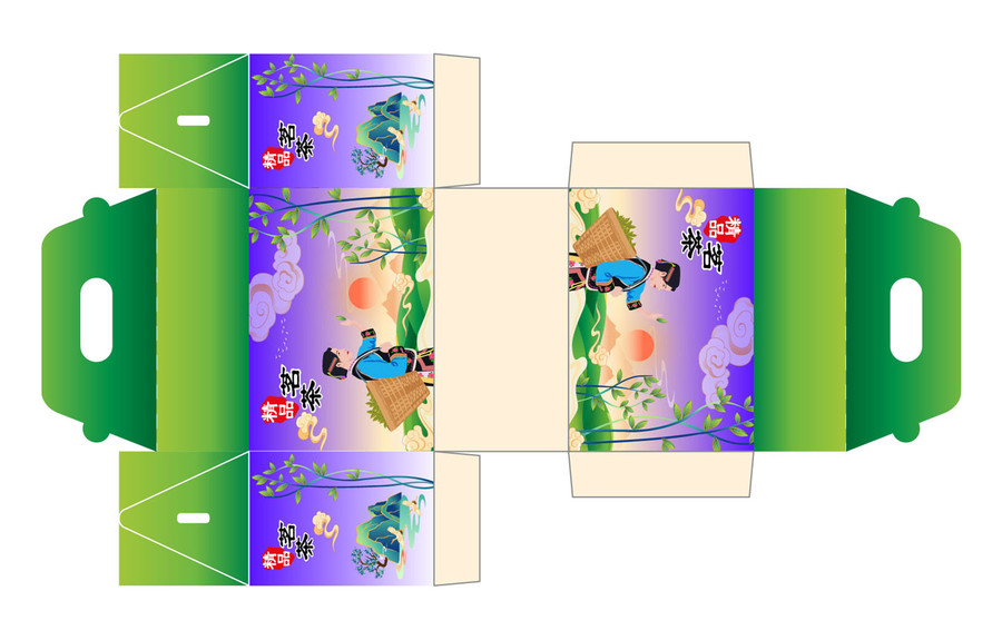 茶叶包装矢量礼盒