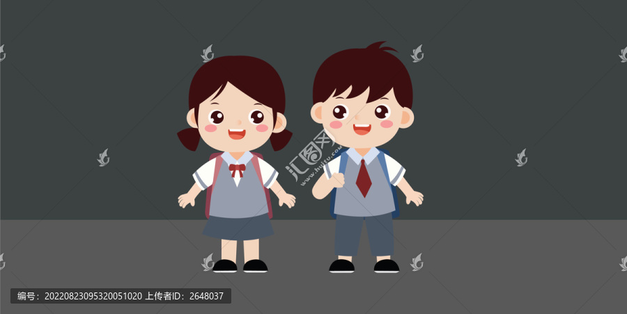 卡通小朋友