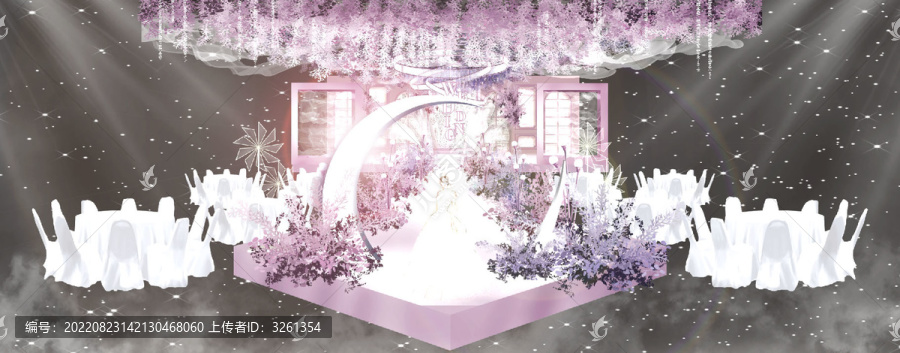 紫色仙氣夢(mèng)幻城堡婚禮