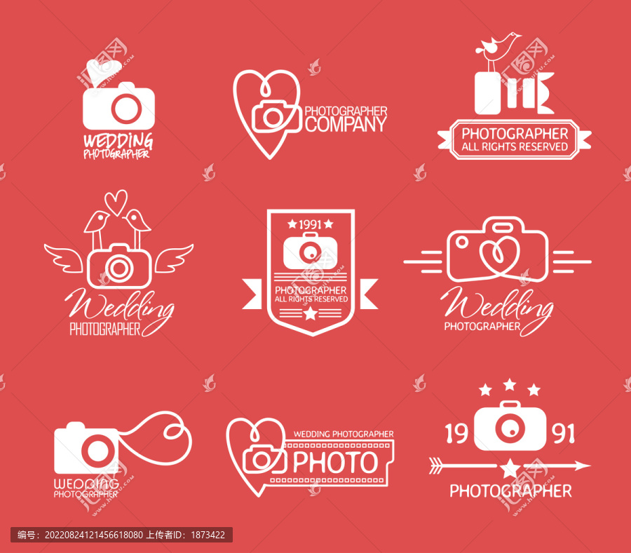 红色摄影logo插图