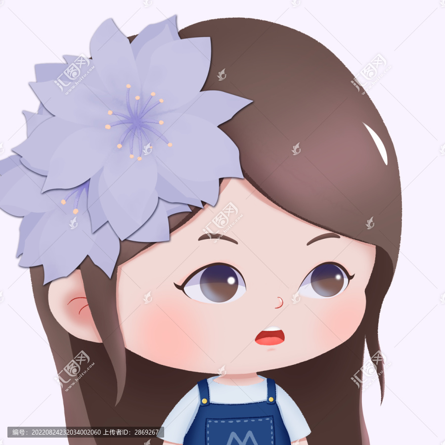 卡通長發(fā)女孩