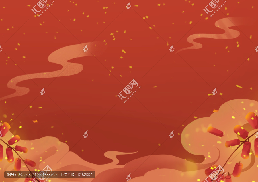 鞭炮和云霧素材