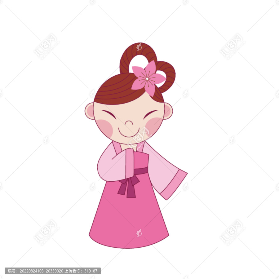 卡通漢服女子