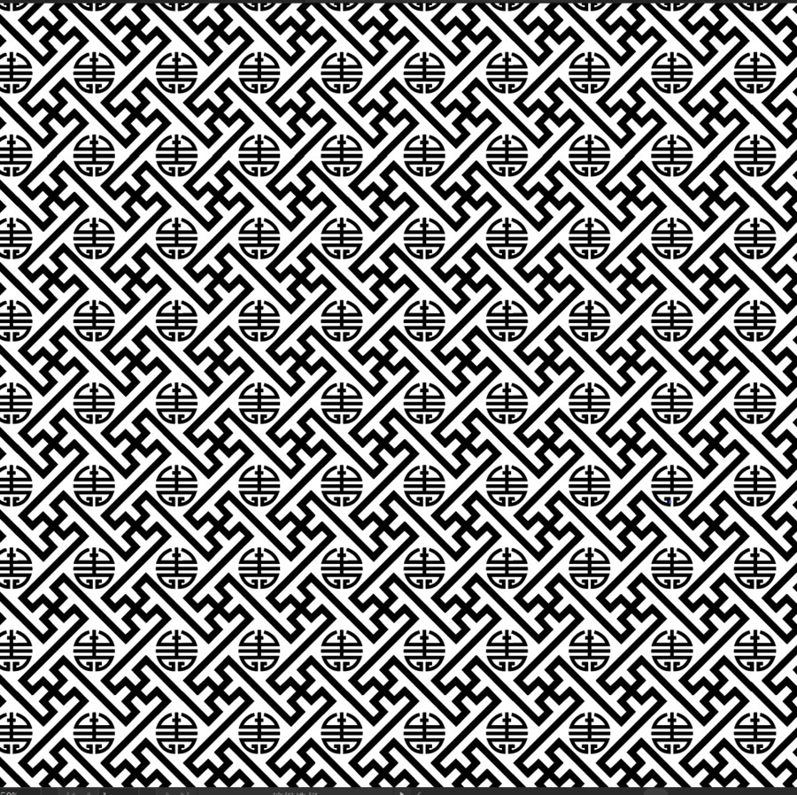 矢量壽字紋