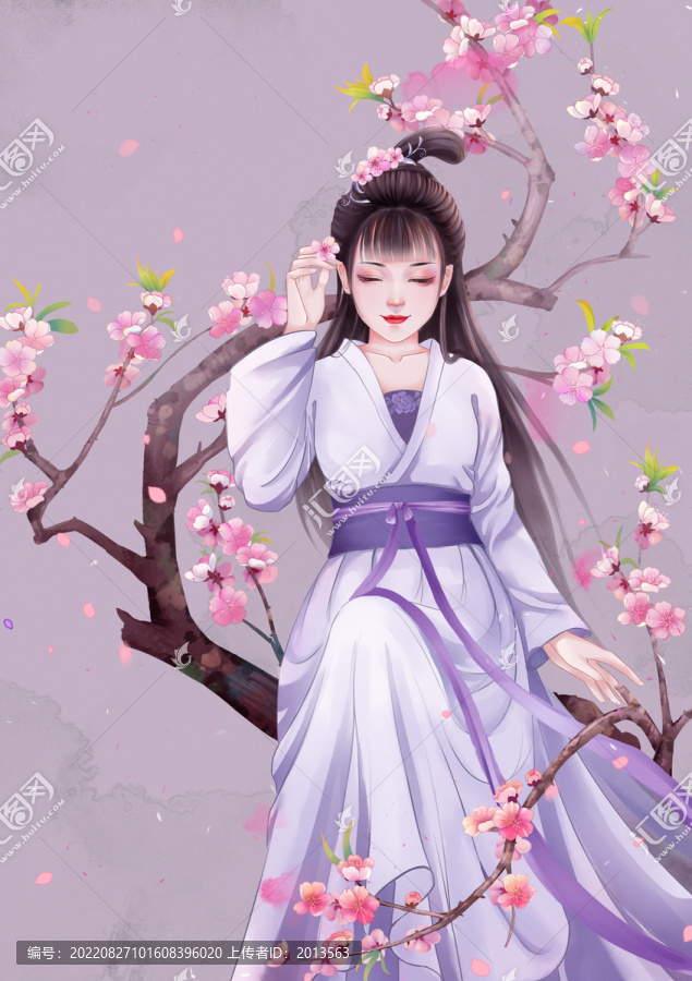古風桃花美人