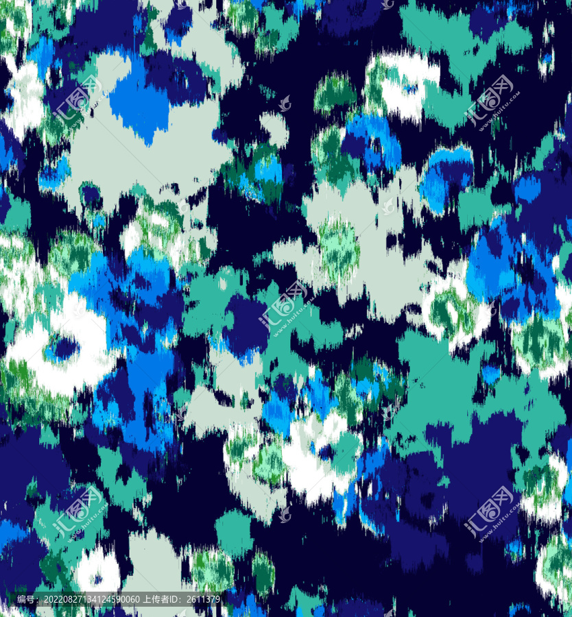 水墨花朵圖案