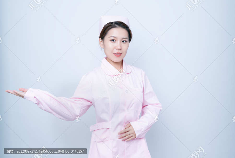 女性医疗形象伸手介绍