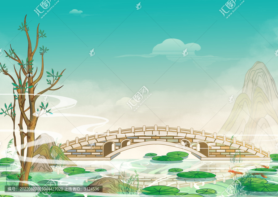 石家莊地標(biāo)古建筑趙州橋橫版