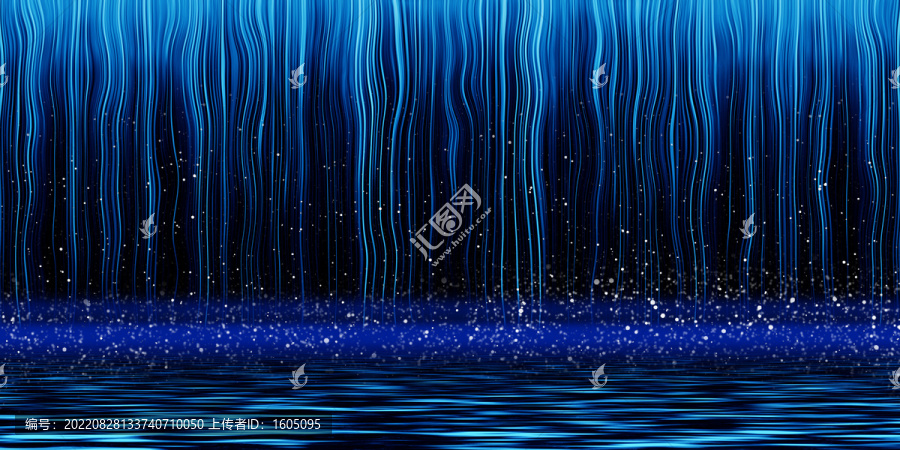 流水生財(cái)藍(lán)色瀑布