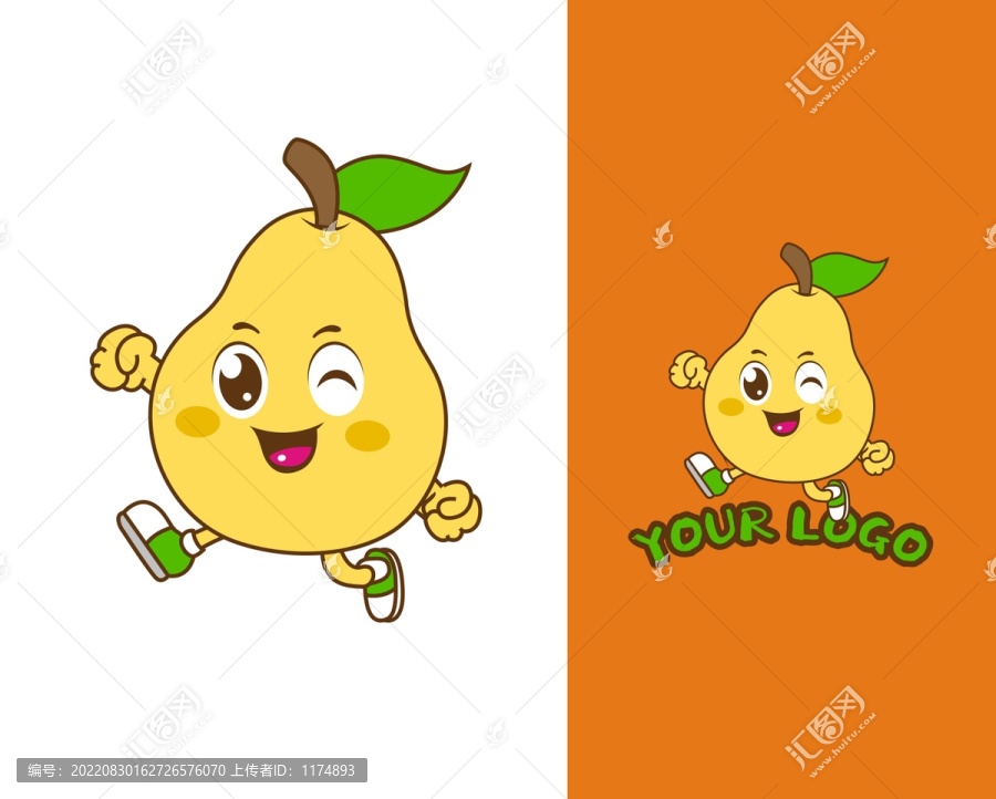 卡通梨子logo設(shè)計(jì)