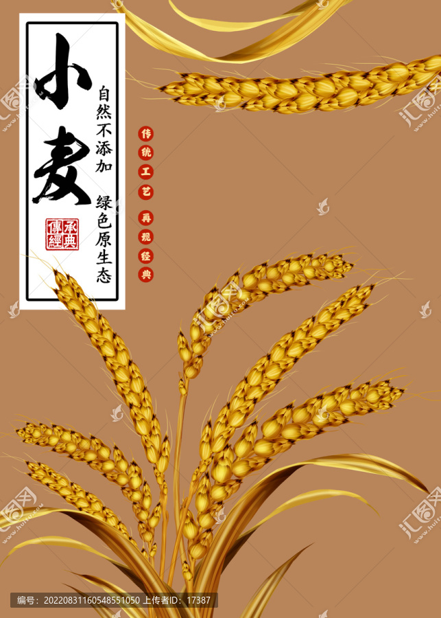 小麥包裝插畫