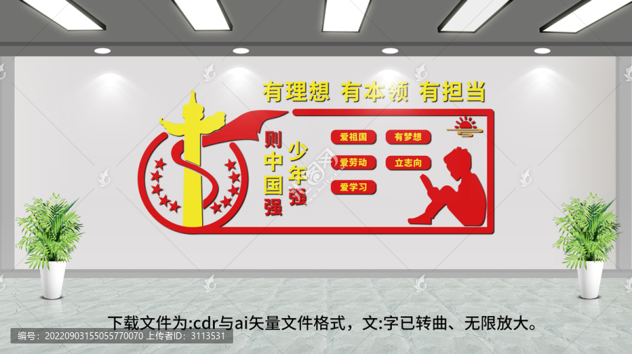 少年強(qiáng)則中國強(qiáng)文化墻