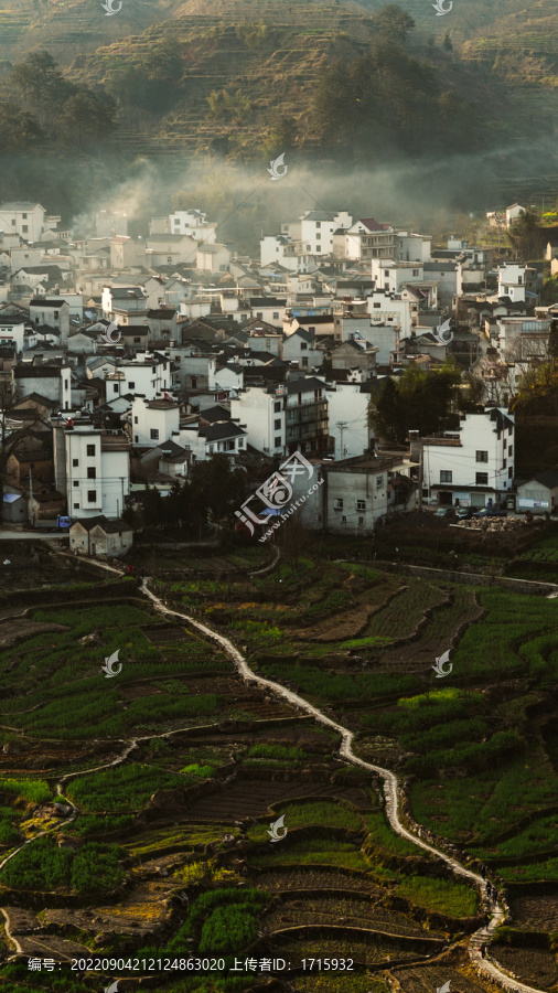 皖南徽派建筑小山村