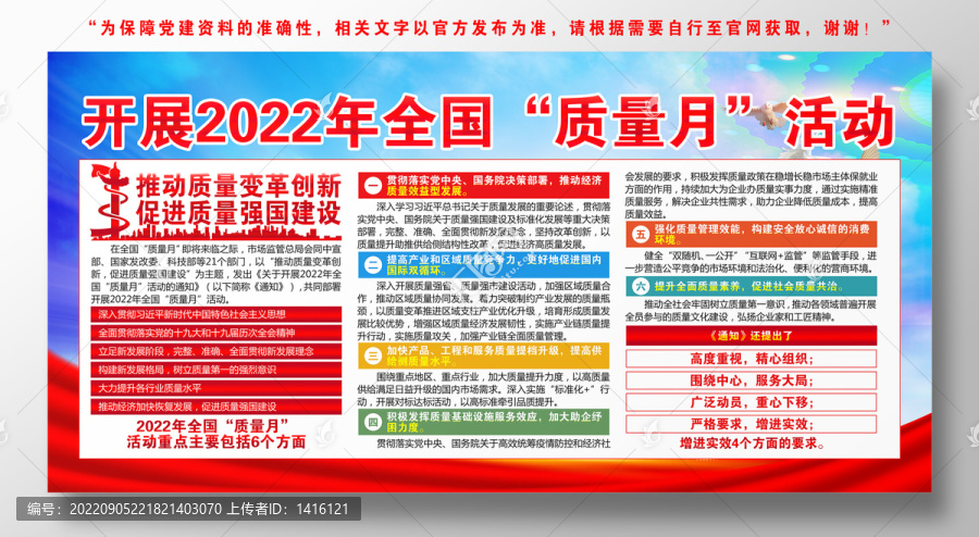 全國質量月宣傳欄