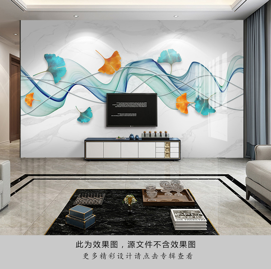 抽象線條背景墻