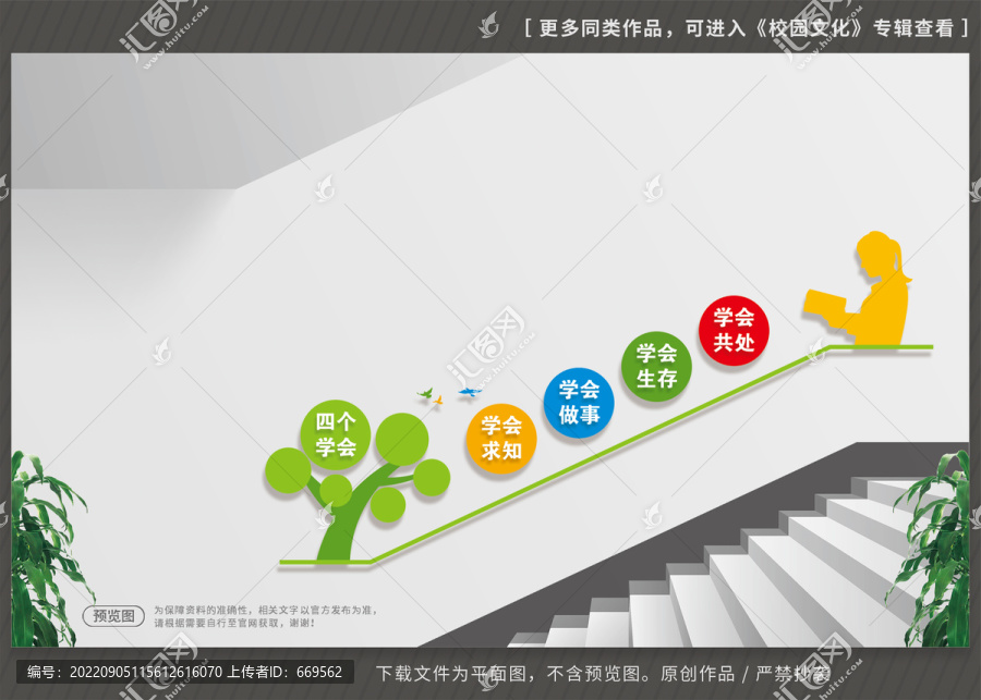 四個(gè)學(xué)會(huì)樓道文化墻