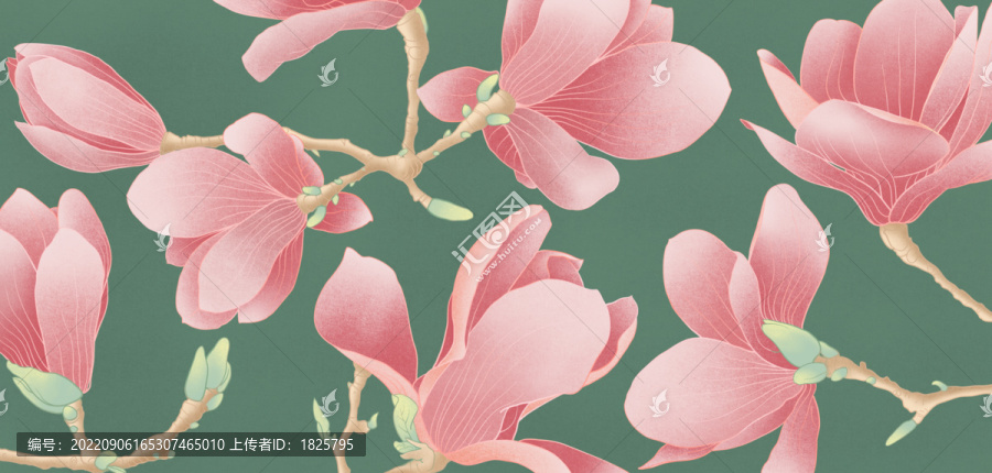 蘭花輕國潮插畫