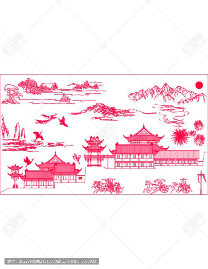 青綠江山樓閣圖