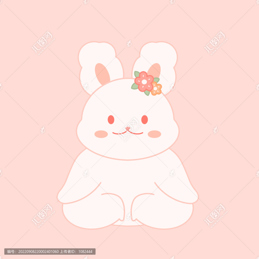 卡通可愛瑜伽兔子