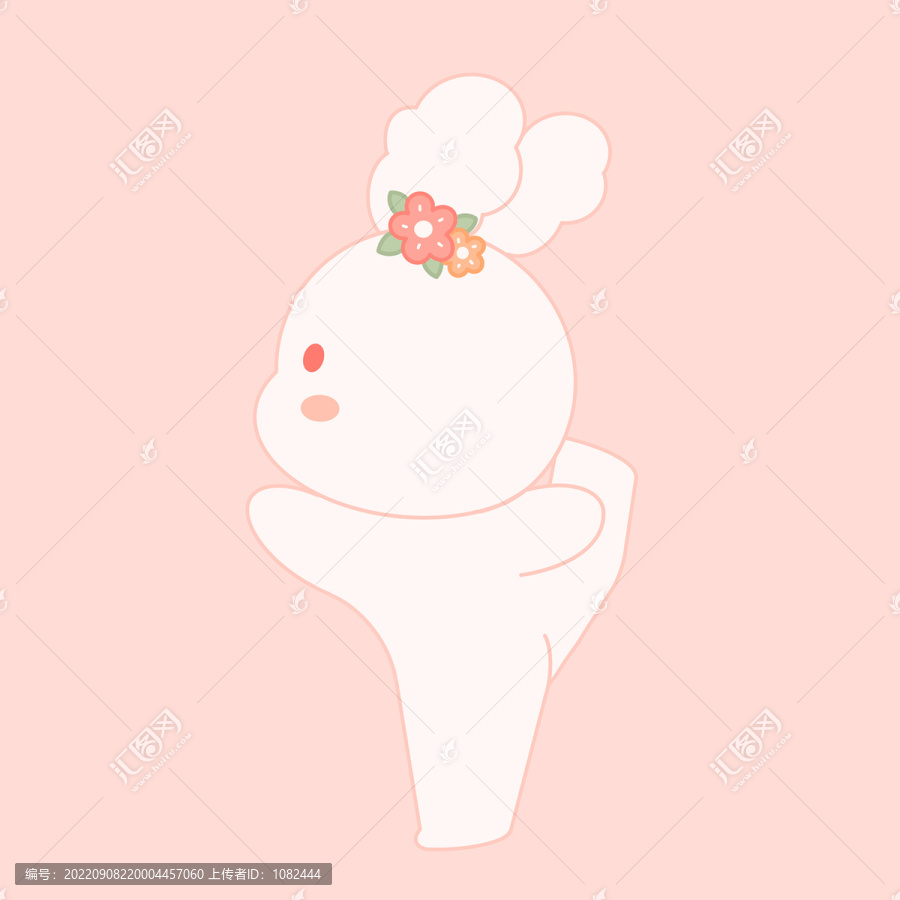 卡通可愛瑜伽兔子